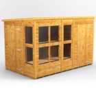 10X6 Power Pent Potting Shed Combi Including 4Ft Side Store