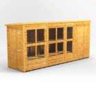 14X4 Power Pent Potting Shed Combi Including 4Ft Side Store