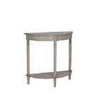 Taupe Pine Wood Half Moon Console Table K/D
