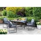 Norfolk Leisure Sheringham 4 Seater Cube Outdoor Dining Set - Anthracite Grey