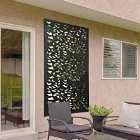 Mirroroutlet Amarelle Extra Large Metal Leaf Design Decorative Garden Screen Mirror 180X90Cm