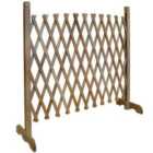 Techstyle Solid Wood Expanding Single Garden Screen - Brown