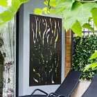 Mirroroutlet Amarelle Extra Large Metal Flame Decorative Garden Screen Mirror 120Cm X 60Cm