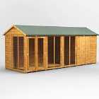 18X6 Power Apex Summerhouse Combi Including 6Ft Side Store
