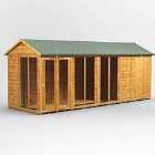 18X6 Power Apex Summerhouse Combi Including 4Ft Side Store