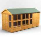 14X6 Power Apex Potting Shed Combi Including 4Ft Side Store