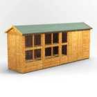 16X4 Power Apex Potting Shed Combi Including 6Ft Side Store