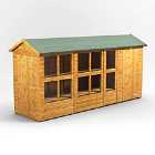 14X4 Power Apex Potting Shed Combi Including 4Ft Side Store