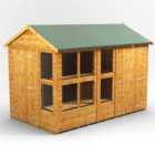 10X6 Power Apex Potting Shed Combi Including 4Ft Side Store