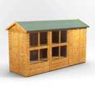 12X4 Power Apex Potting Shed Combi Including 4Ft Side Store