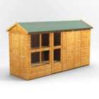 12X4 Power Apex Potting Shed Combi Including 6Ft Side Store