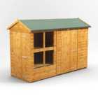 10X4 Power Apex Potting Shed Combi Including 6Ft Side Store