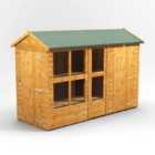 10X4 Power Apex Potting Shed Combi Including 4Ft Side Store