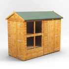 8X4 Power Apex Potting Shed Combi Including 4Ft Side Store