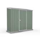 Absco Space Saver 7'5 X 3 Pent Metal Shed - Pale Eucalyptus