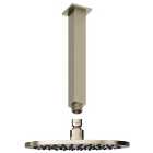Hadleigh 250mm Ceiling Mounted Round Shower Head with Square Arm - Brushed Nickel
