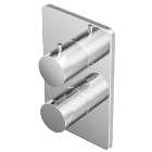 Hadleigh Concealed 2 Outlet Round Thermostatic Shower Valve - Chrome