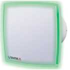 Ventika Green LED Lighted Modern Extractor Fan Wall Mounted Domestic Ventilation System