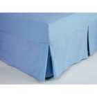 Fitted Sheet Valance Single Sky Blue