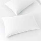 Paoletti Bamboo Cotton Blend Housewife Pillowcase Pair White