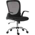 Teknik Flip Mesh Executive Chair in Black with Fold Down Backrest and Flip Up Armrests
