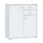 FWStyle 2 Door 2 Drawer White Storage Cabinet