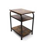 FWStyle Industrial Style 3 Tier Occasional Table