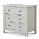 Julian Bowen Maine 3 Drawer Wide Chest Of Drawers Dove Grey