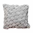 Native Home & Lifestyle Grey Handknotted Velvet Cushion Cover