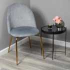 Native Home & Lifestyle Grey Velvet Gatsby Styled Dining Chair