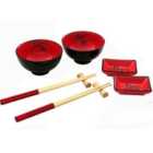 Premier Housewares 8-Piece Chinese Dining Set - Red