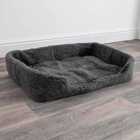 Native Natural Merino Wool Large Pet Bed - Grey
