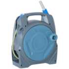 Outsunny 20m Garden Hose Reel with Simple Manual Rewind, Compact and Portable