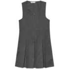 M&S Girls Grey Pleated Pinafore 10-12Y