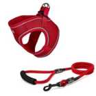 Bunty Voyage Harness Small Red and Clip-on Rope Lead Medium Red