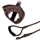 Bunty Voyage Harness X-Small Brown and Clip-on Rope Lead Small Brown