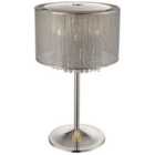 Luminosa Spring 4 Light Table Lamp Silver, Crystal Glass, G9