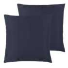 Furn. Wrap Outdoor Polyester Filled Cushions Twin Pack Navy