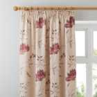 Amelia Red Pencil Pleat Curtains