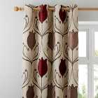 Lalique Wine Eyelet Curtains
