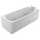 Cooke & Lewis Conway White Steel Rectangular Straight Bath (L)1700mm (W)700mm