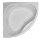 Cooke & Lewis Strand White Acrylic Oval Corner Bath (L)1350mm (W)1890mm