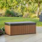 Keter Darwin Brown Medium 5x2 Garden storage bench box 380L