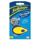 Sellotape On-Hand Tape Dispenser with Super Clear Tape Roll 18mm x 15m
