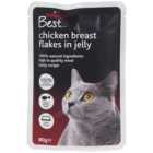 Wilko Best Chicken Breast Flakes in Jelly Cat Food Pouch 80g