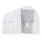 Outsunny White 6.6 x 8.2ft Large Polytunnel Greenhouse
