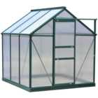 Outsunny Green Polycarbonate 6.2 x 6.2ft Greenhouse