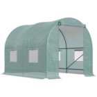 Outsunny Green PE Cloth 6.6 x 8.2ft Polytunnel Greenhouse
