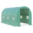 Outsunny Green PE Cover 6.6 x 13ft Walk In Polytunnel Greenhouse