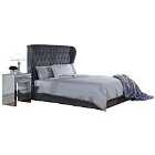 Dakota King Ottoman Bed with Solid Base Pewter